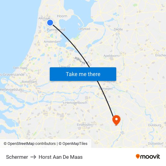 Schermer to Horst Aan De Maas map