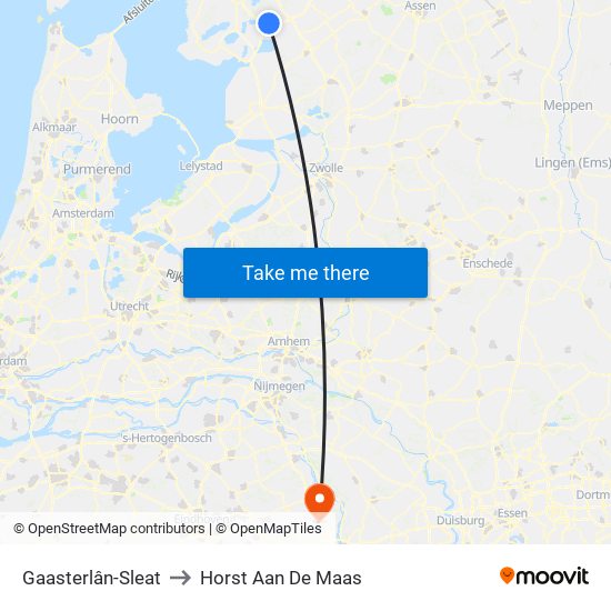 Gaasterlân-Sleat to Horst Aan De Maas map