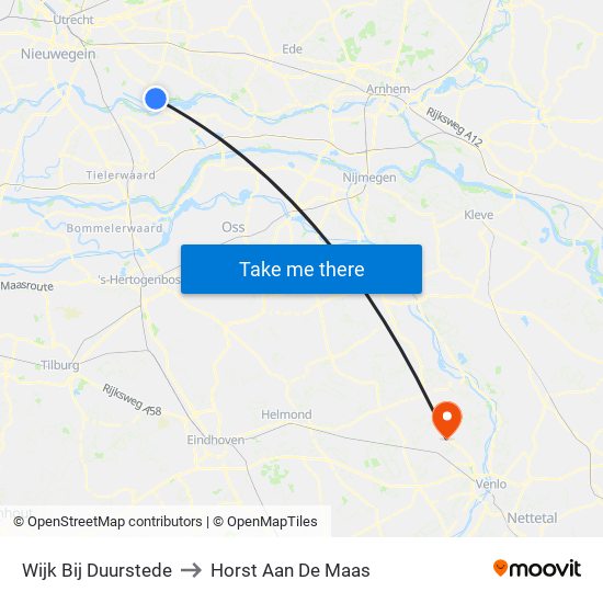 Wijk Bij Duurstede to Horst Aan De Maas map