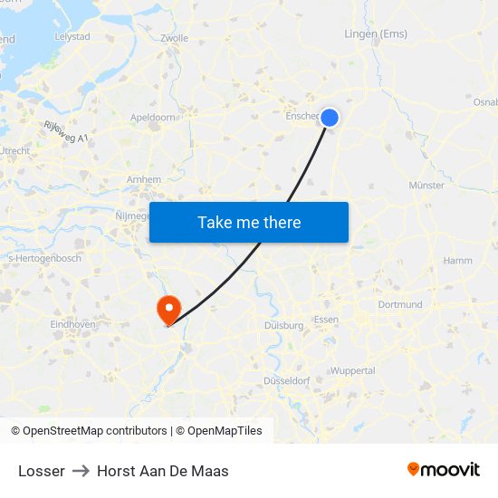 Losser to Horst Aan De Maas map