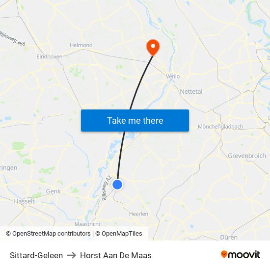 Sittard-Geleen to Horst Aan De Maas map