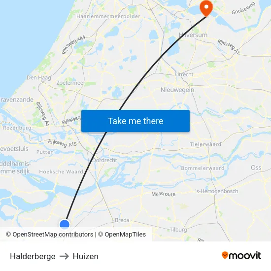 Halderberge to Huizen map