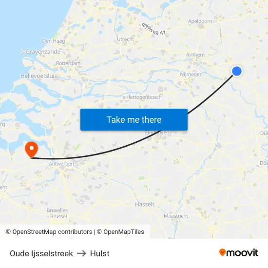 Oude Ijsselstreek to Hulst map