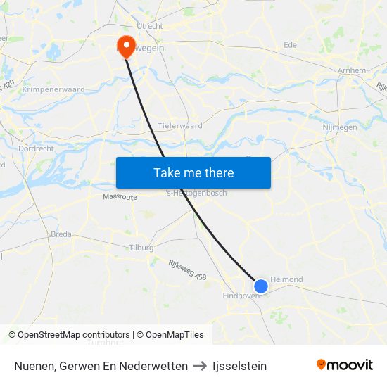 Nuenen, Gerwen En Nederwetten to Ijsselstein map