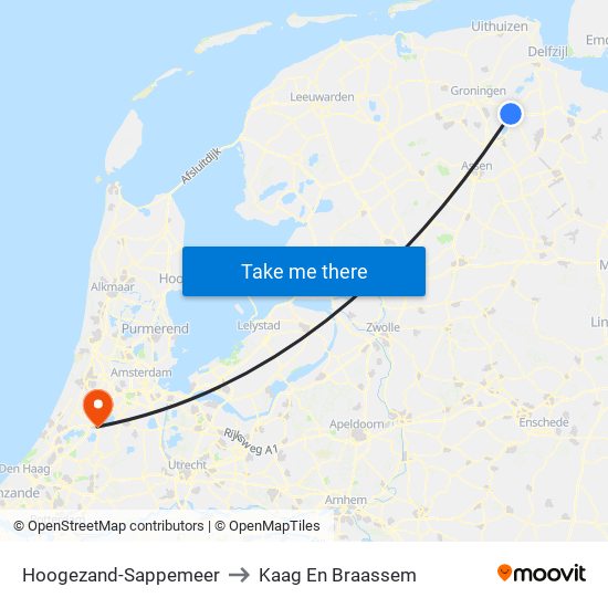 Hoogezand-Sappemeer to Kaag En Braassem map