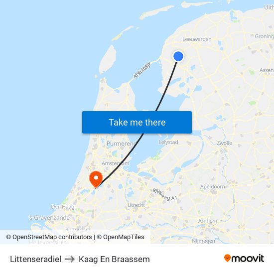 Littenseradiel to Kaag En Braassem map