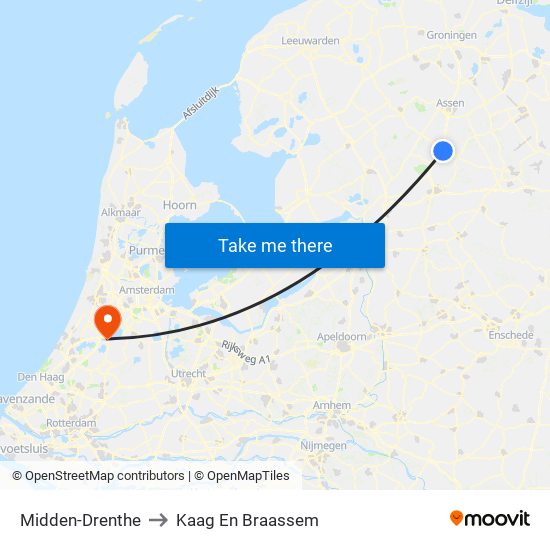 Midden-Drenthe to Kaag En Braassem map