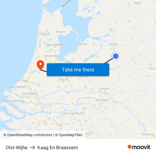 Olst-Wijhe to Kaag En Braassem map