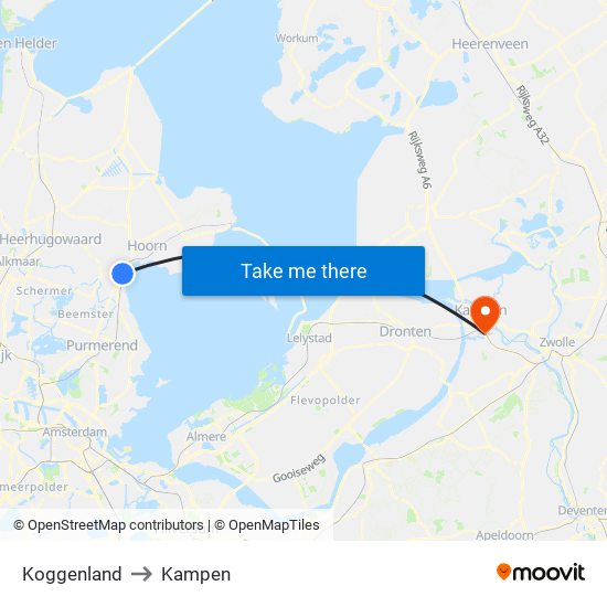 Koggenland to Kampen map