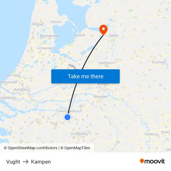 Vught to Kampen map