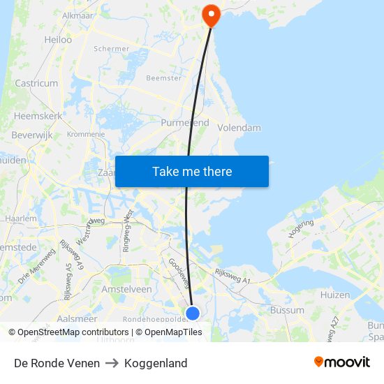 De Ronde Venen to Koggenland map