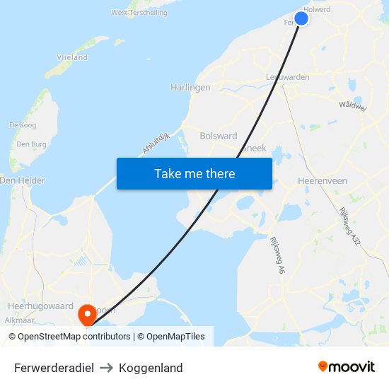 Ferwerderadiel to Koggenland map