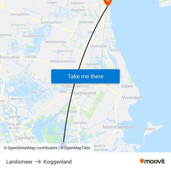 Landsmeer to Koggenland map