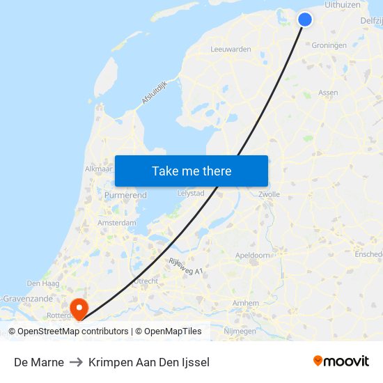 De Marne to Krimpen Aan Den Ijssel map
