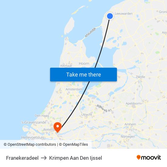 Franekeradeel to Krimpen Aan Den Ijssel map