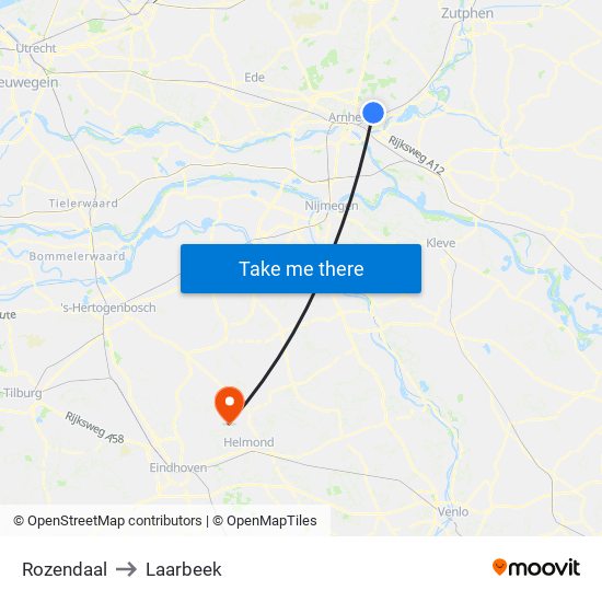 Rozendaal to Laarbeek map