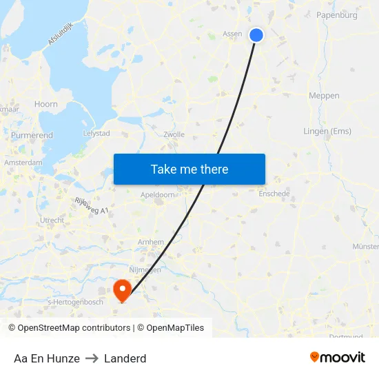 Aa En Hunze to Landerd map