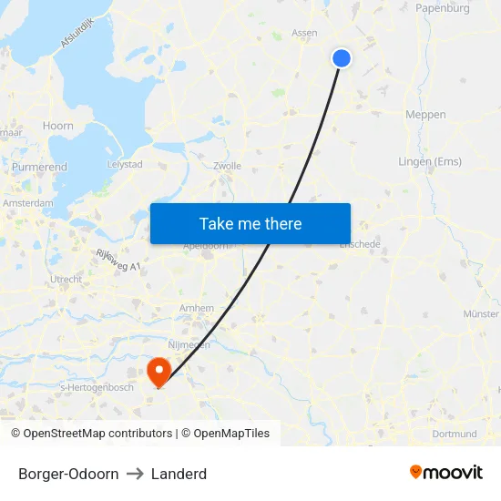 Borger-Odoorn to Landerd map