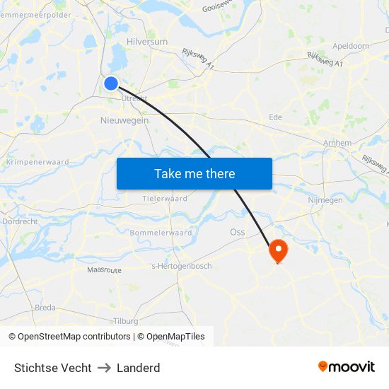 Stichtse Vecht to Landerd map