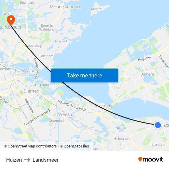 Huizen to Landsmeer map