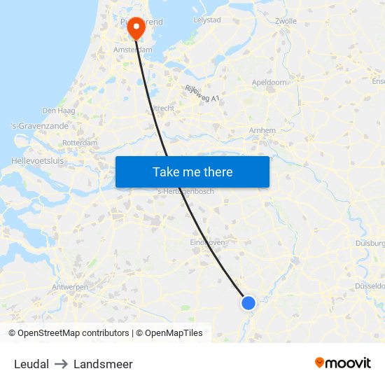 Leudal to Landsmeer map