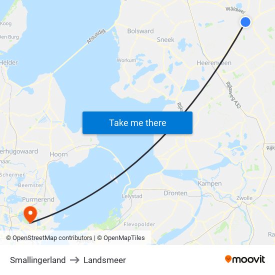 Smallingerland to Landsmeer map