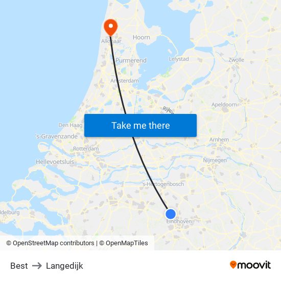 Best to Langedijk map