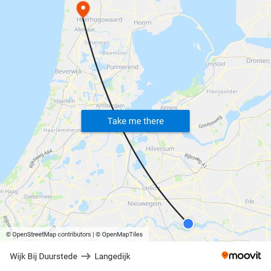 Wijk Bij Duurstede to Langedijk map