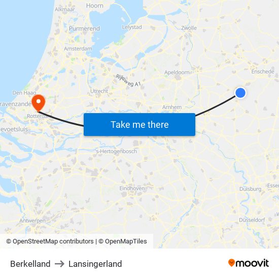 Berkelland to Lansingerland map