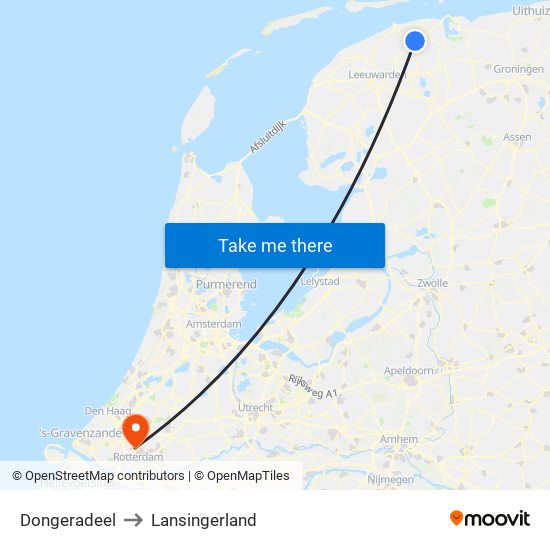 Dongeradeel to Lansingerland map