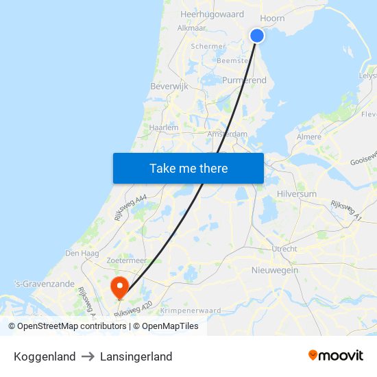 Koggenland to Lansingerland map