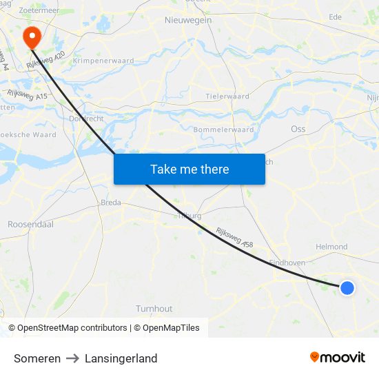 Someren to Lansingerland map