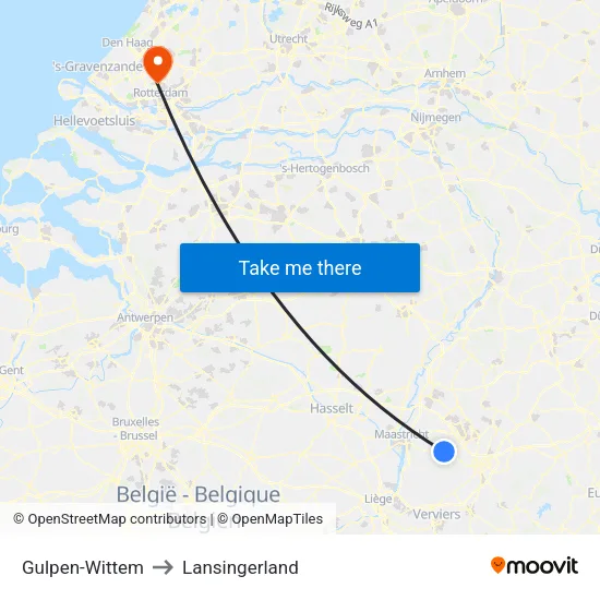 Gulpen-Wittem to Lansingerland map