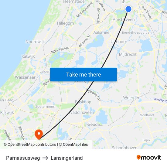 Parnassusweg to Lansingerland map