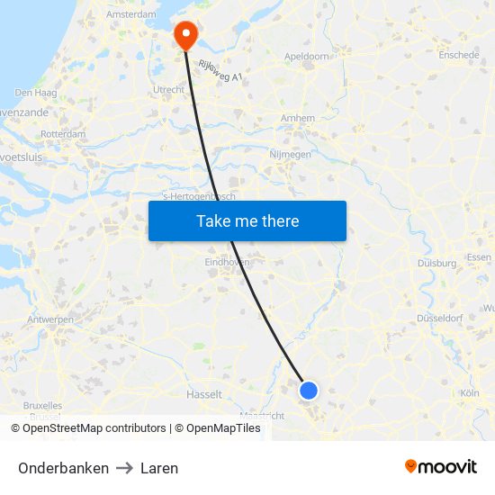 Onderbanken to Laren map