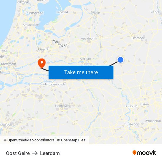 Oost Gelre to Leerdam map