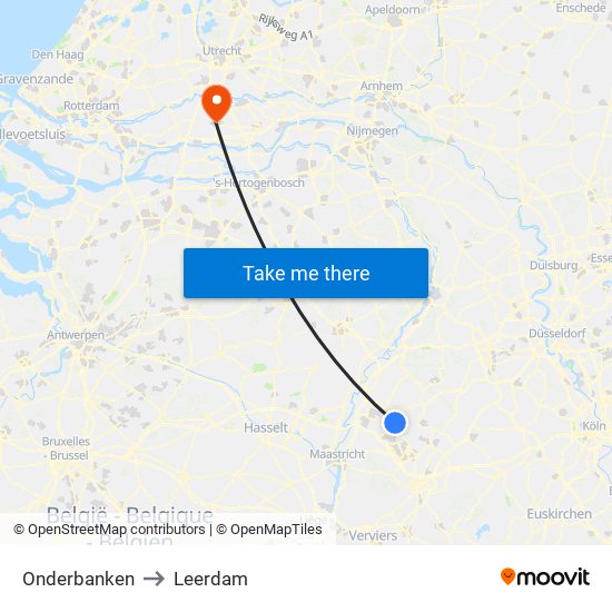 Onderbanken to Leerdam map