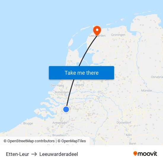Etten-Leur to Leeuwarderadeel map