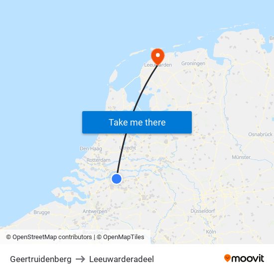 Geertruidenberg to Leeuwarderadeel map