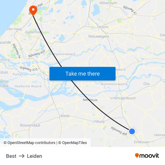 Best to Leiden map