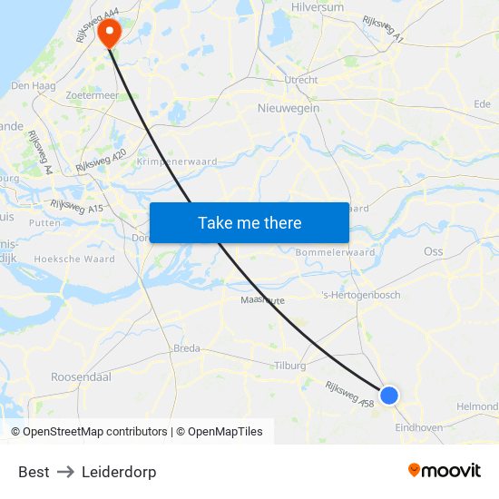 Best to Leiderdorp map