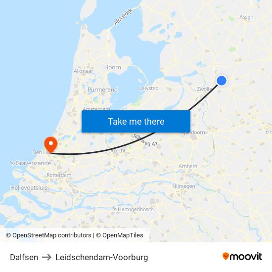 Dalfsen to Leidschendam-Voorburg map