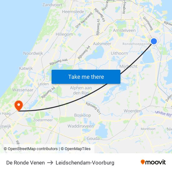 De Ronde Venen to Leidschendam-Voorburg map