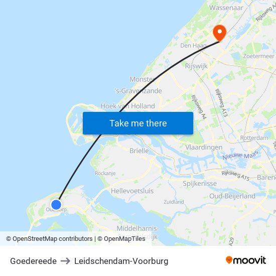 Goedereede to Leidschendam-Voorburg map