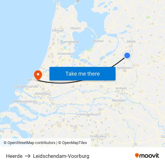 Heerde to Leidschendam-Voorburg map