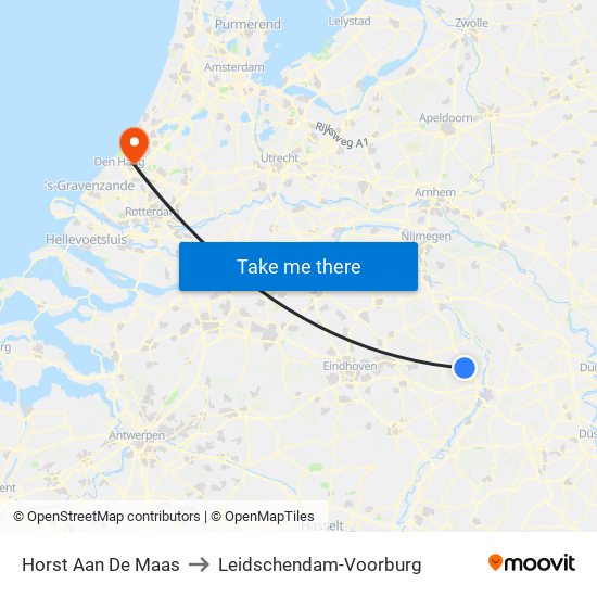Horst Aan De Maas to Leidschendam-Voorburg map