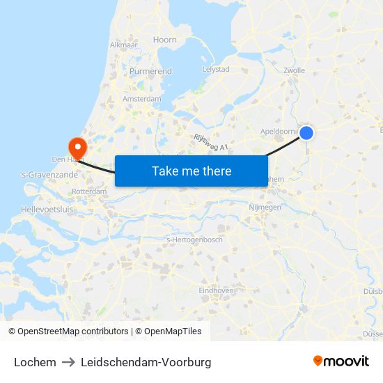 Lochem to Leidschendam-Voorburg map