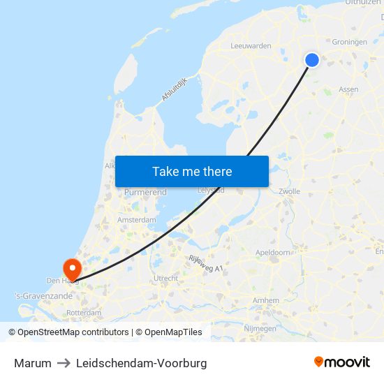 Marum to Leidschendam-Voorburg map