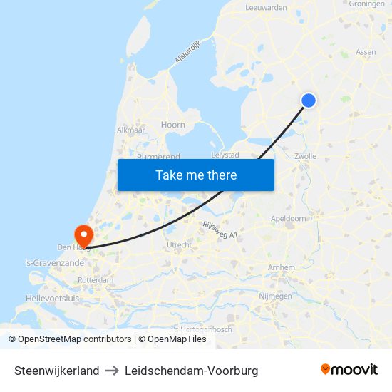 Steenwijkerland to Leidschendam-Voorburg map