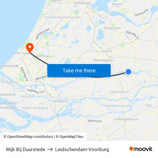 Wijk Bij Duurstede to Leidschendam-Voorburg map